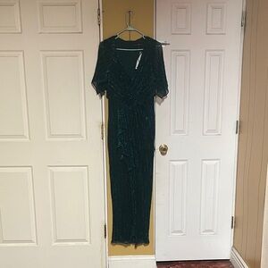 Betsy & Adam Green Maxi Dress